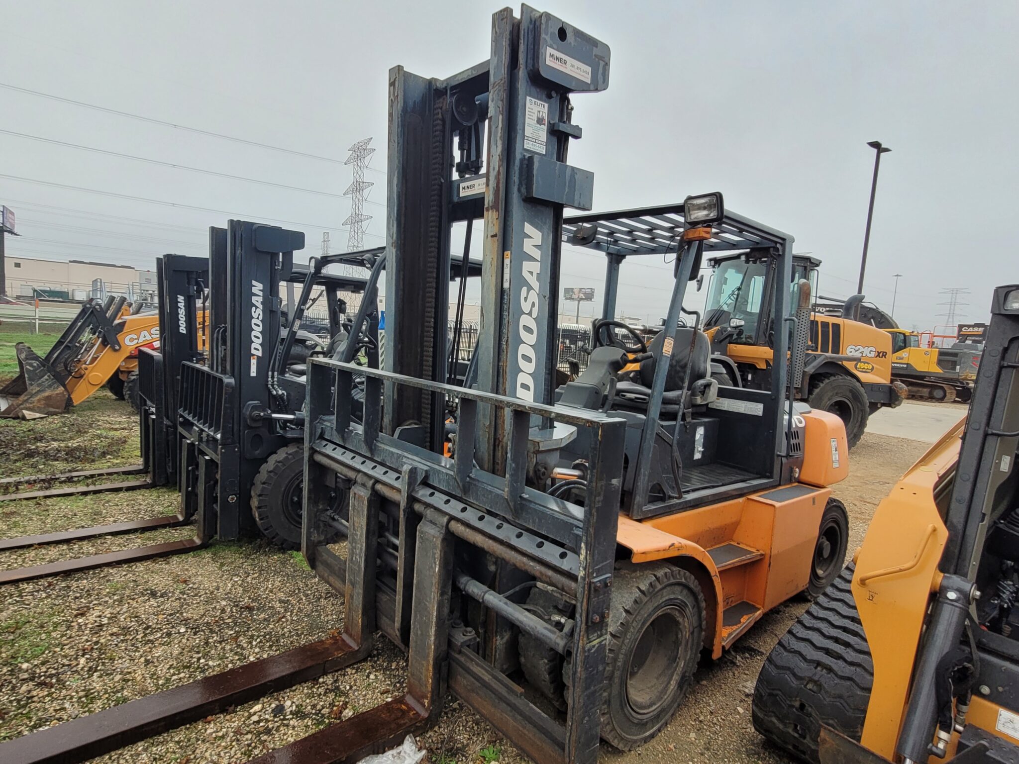 A forklift rental ready to go at ASCO Equipment