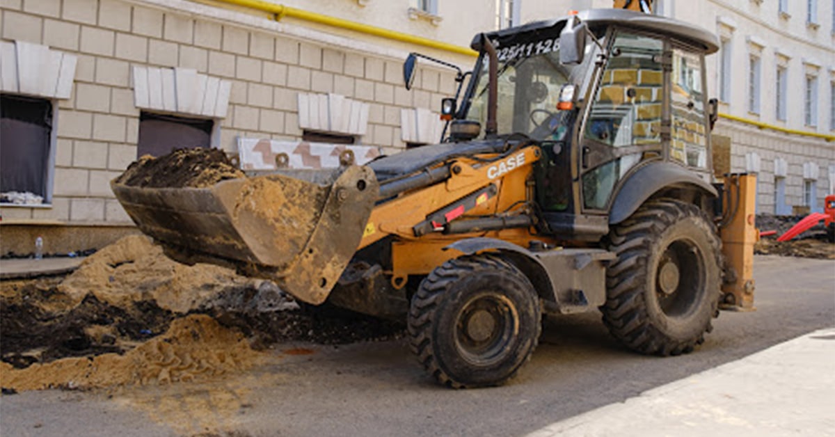 Wheeled compact excavator loader Case for rent
